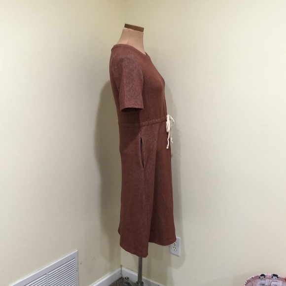 Roolee Midi Sweater Dress Size Small Brick Red - Picture 4 of 12